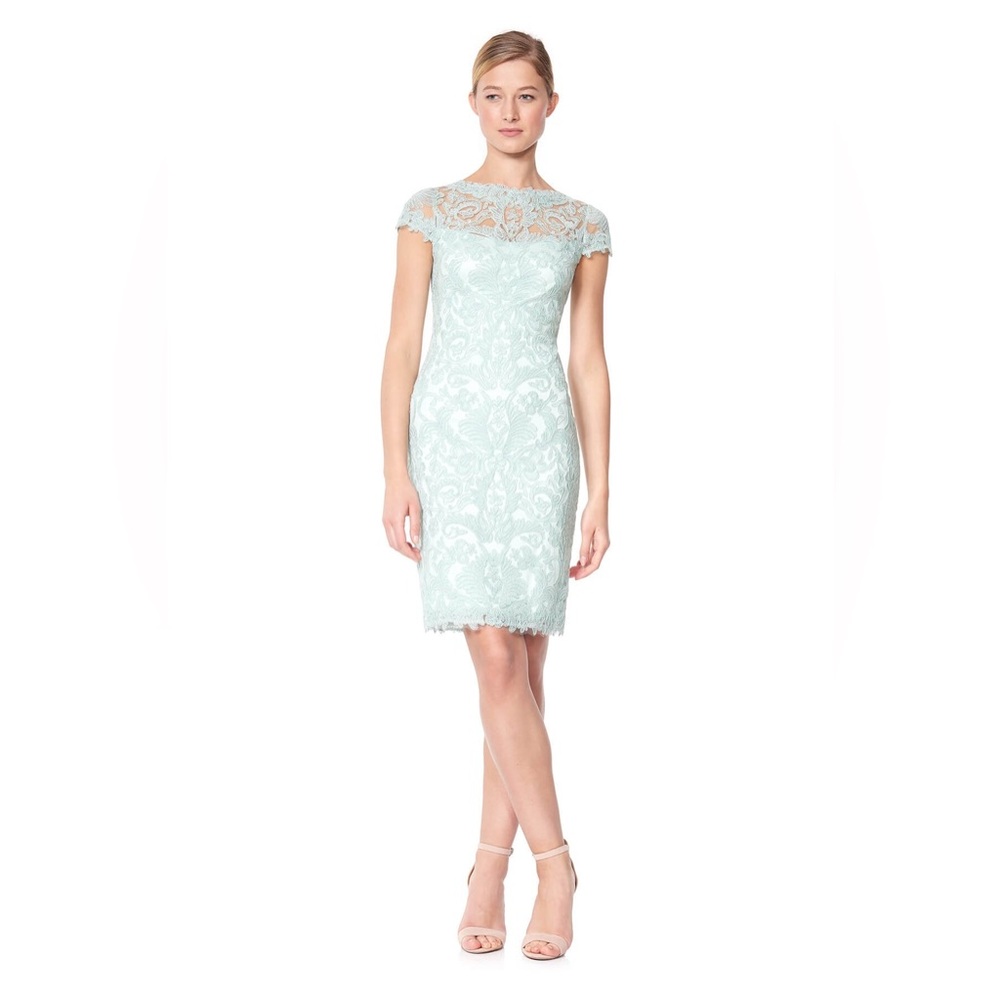 Tadashi Shoji Embroidered Cap Sleeve Dress | 12